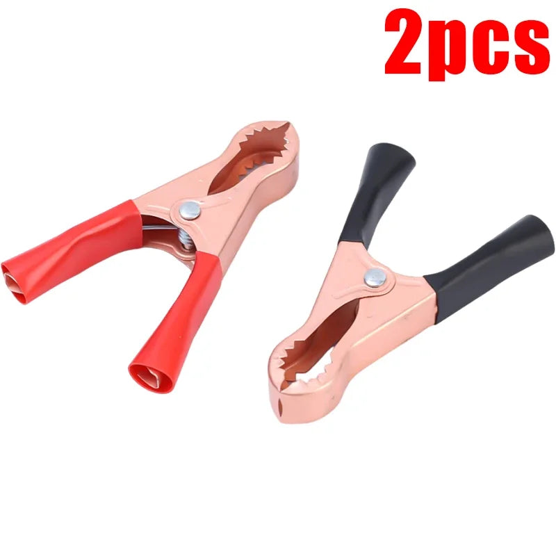 Crocodile Spring Clamp Red & Black Car Battery Clip Cables Alligator Charger Voltage Testing Tool Accessory for Battery Charger