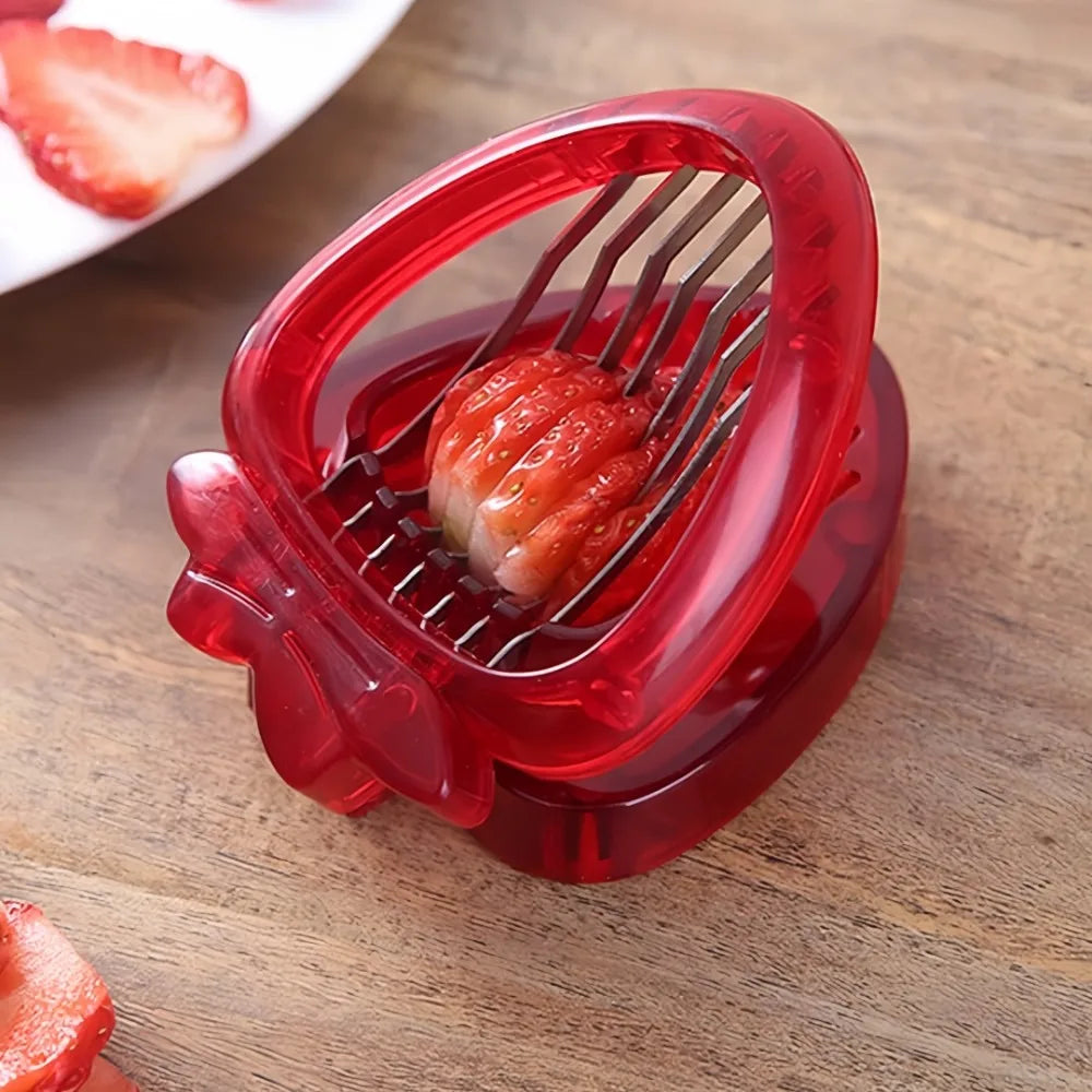 Strawberry Slicer Stainless Steel Sharp Blade Cutter Small Tool for Decorating Dessert Cups Cake Racks Homemade Bread Decoration