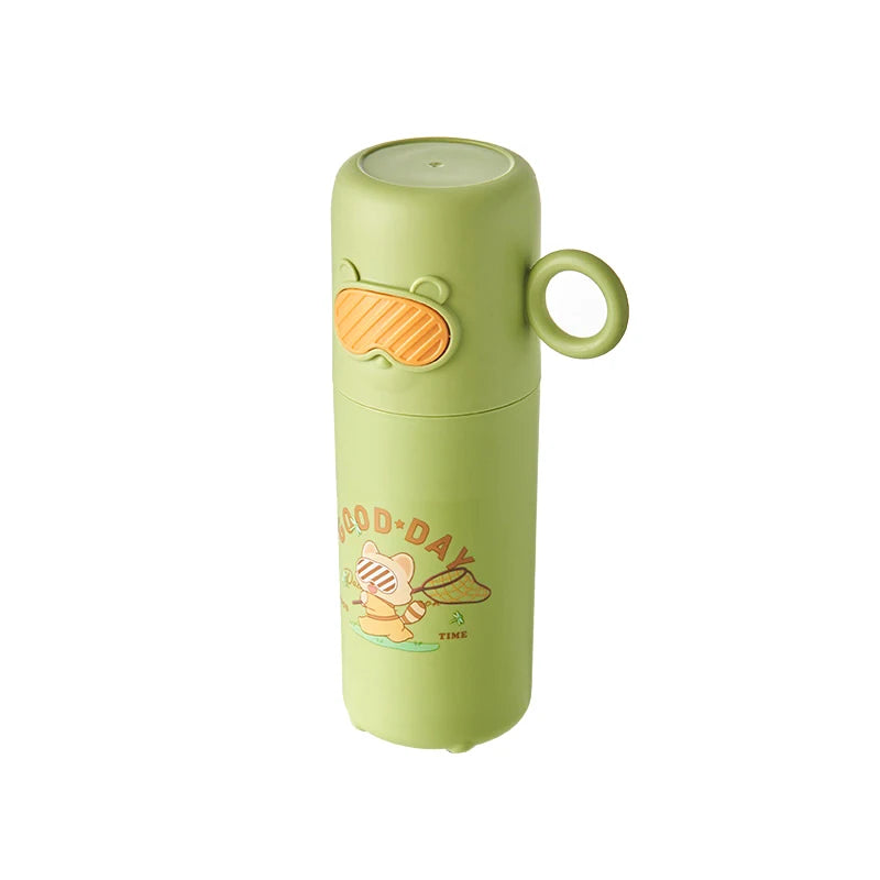 1PC Multi-funtional Creative Portable Cute Little Raccoon Cactus Wash Cup Home Travel Toothbrush Box Bathroom Organizer