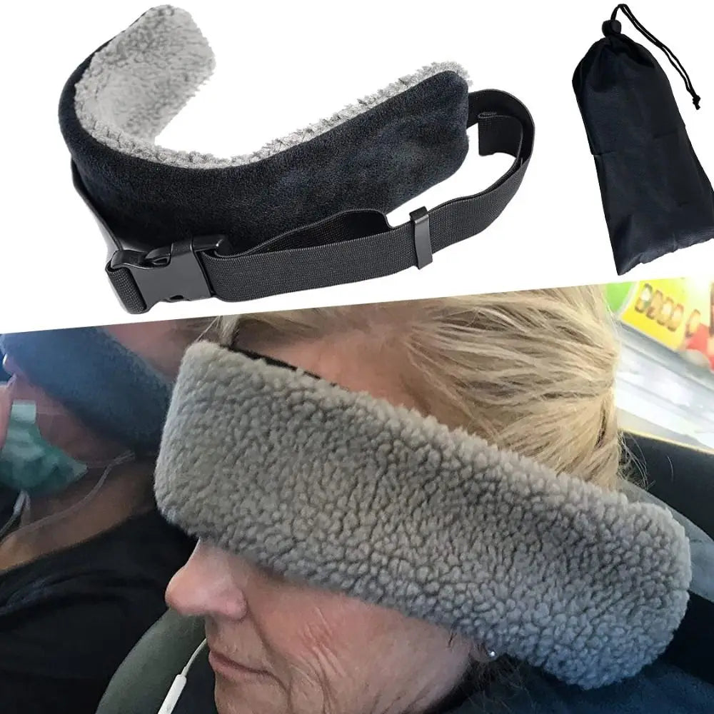 Adjustable Travel Pillow Alternative Comfortable Compact Head Support Strap Airplanes & Cars Neck Support Band For Head Bobbing