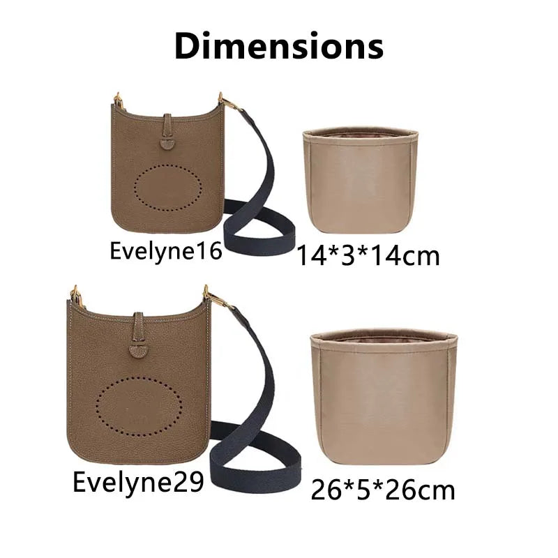 Bag organizer insert for Evelyne 16 29 mini women bag nylon durable bag support bag accessories