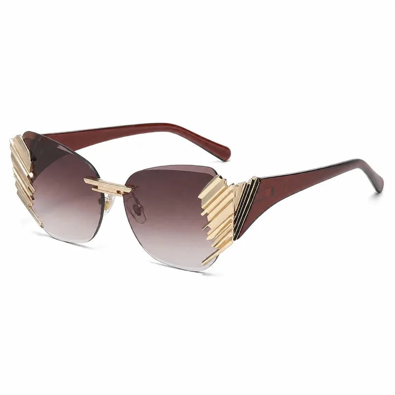 2026 Stylish Rimless Cut Edge Sunglasses Modern Trendy Framless Eyewear Unisex Versatile Fashion Shades Designed for Daily