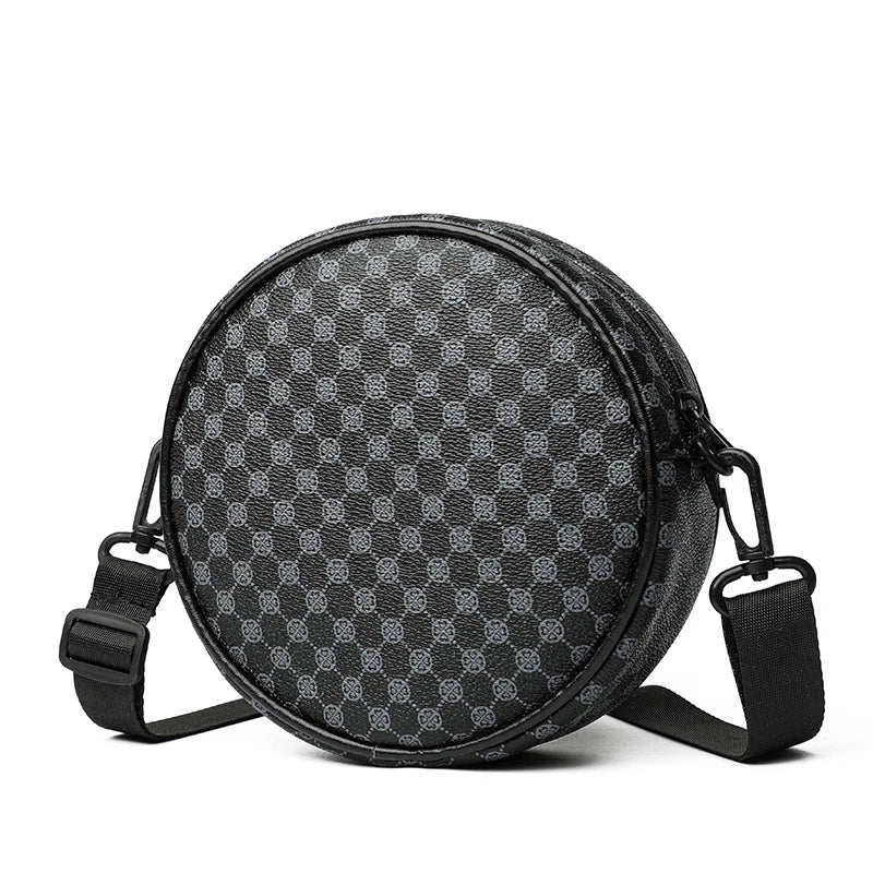 Neutral style round-shaped bag for men and women. Women's shoe bag with a single pocket. Suitable for travel.