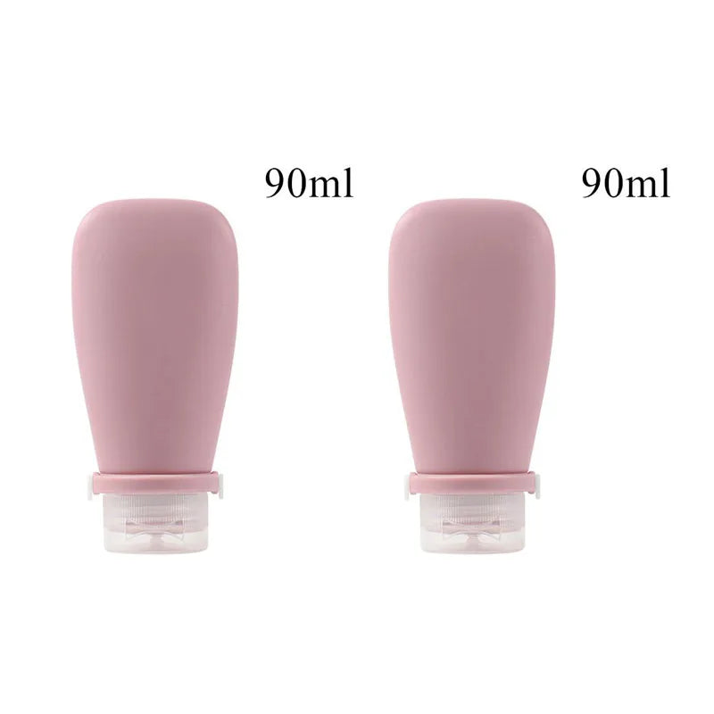 1/2/3pcs 90Ml Travel Silicone Refill Bottle, Shower Gel, Shampoo Refill Bottle, Squeeze Refill Empty Bottle