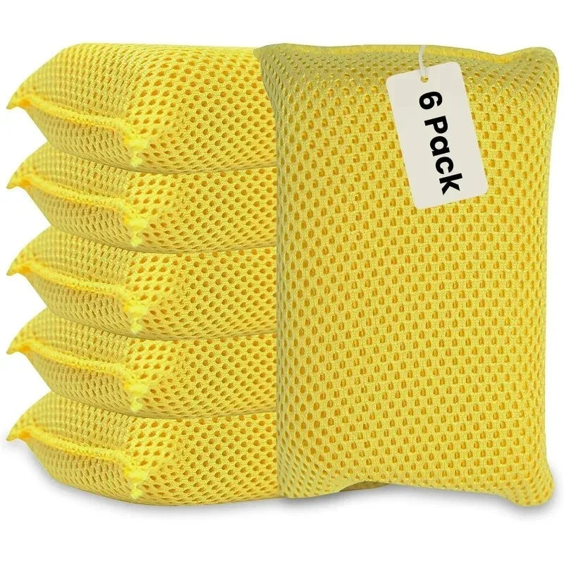 New 15x9x4cm Microfiber Bug Scrubber Sponge Pad, 6-Pack Car Wash Sponge, Car Cleaning Sponge Block Sponge Cloth Sponge Block