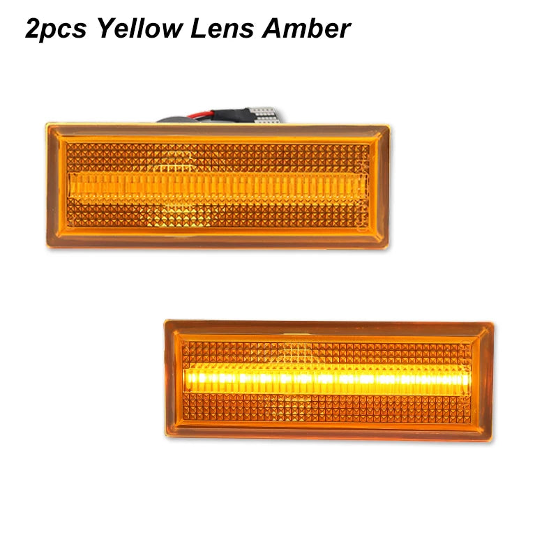iJDM For 1981-1988 Oldsmobile Cutlass 442 Front & Rear LED Side Marker Light Fender Lamp Assembly Parking/Driving/Turn Signal