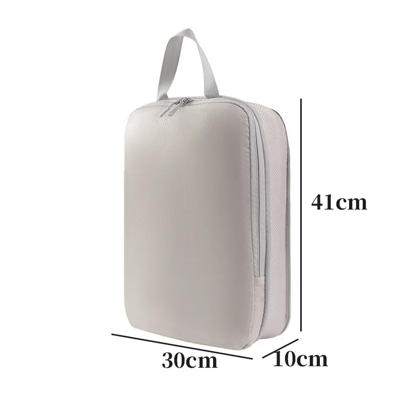 4-Piece Set Travel Clothing Storage Bags Compression Bags Expandable Travel Organizer for Clothing Toiletries Suitcase Organize