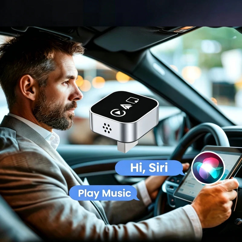 4-in-1 Wireless Carplay Adapter Android Auto Connect Airplay Mirror Link Screen Plug and Play Bluetooth for Apple and Android