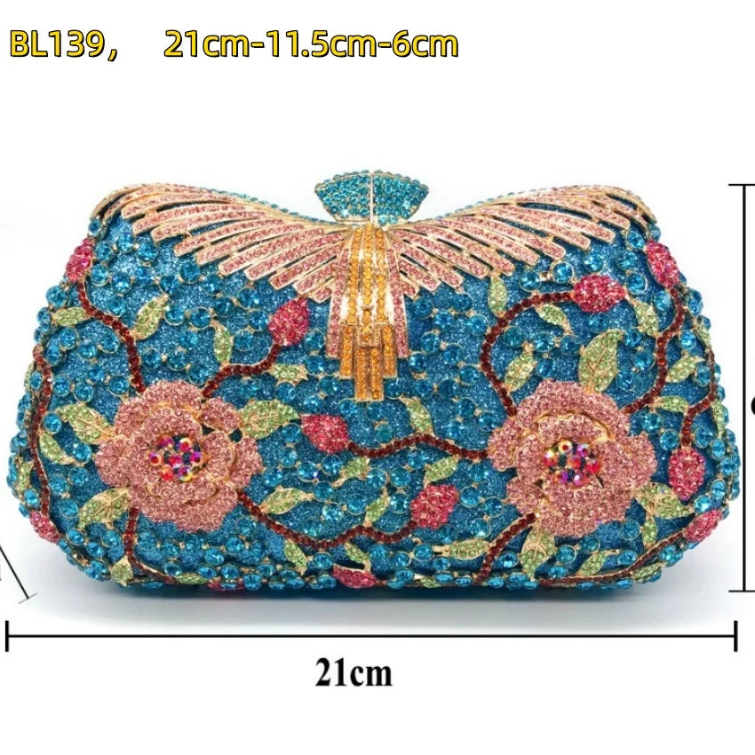 2026 Sparkly Diamond Dinner Bag Hollow Rhinestone Banquet Clutch Bag Women Evening Party Wedding Bridal Purse Rhinestone Handbag