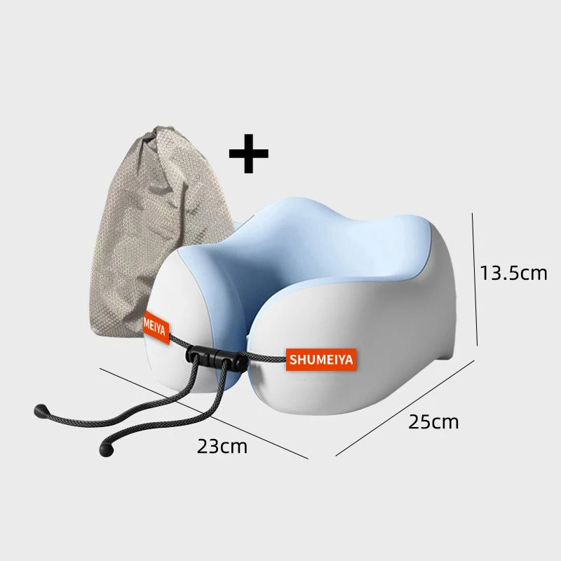 1Pc/Set Travel Memory Cotton U-shaped Pillow - Soft Washable Portable Neck Support for Airplane Spine Care & Travel Rest