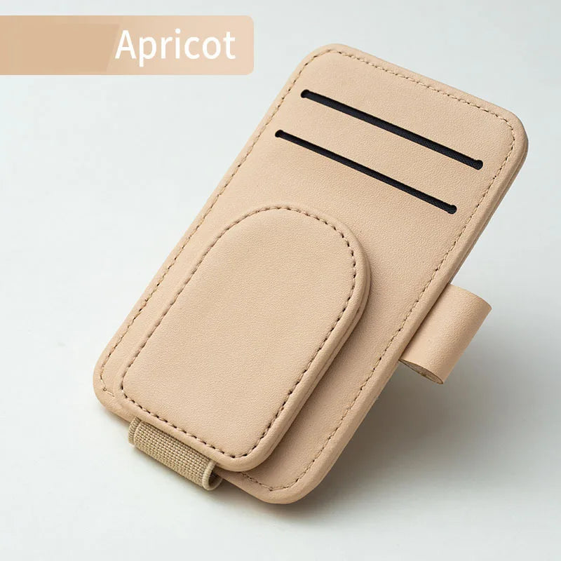 Car Mounted Multifunctional Glasses Clip Ticket Holder, Practical High-End Circular Eye Clip, Multifunctional Accessory