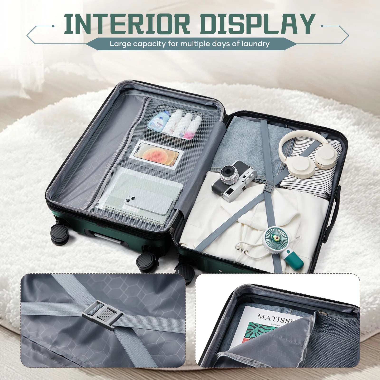 Multi Functional Large Capacity Luggage, Travel Suitcase, Luggage rack, Sturdy and Durable Boarding Case, Students and Bussiness