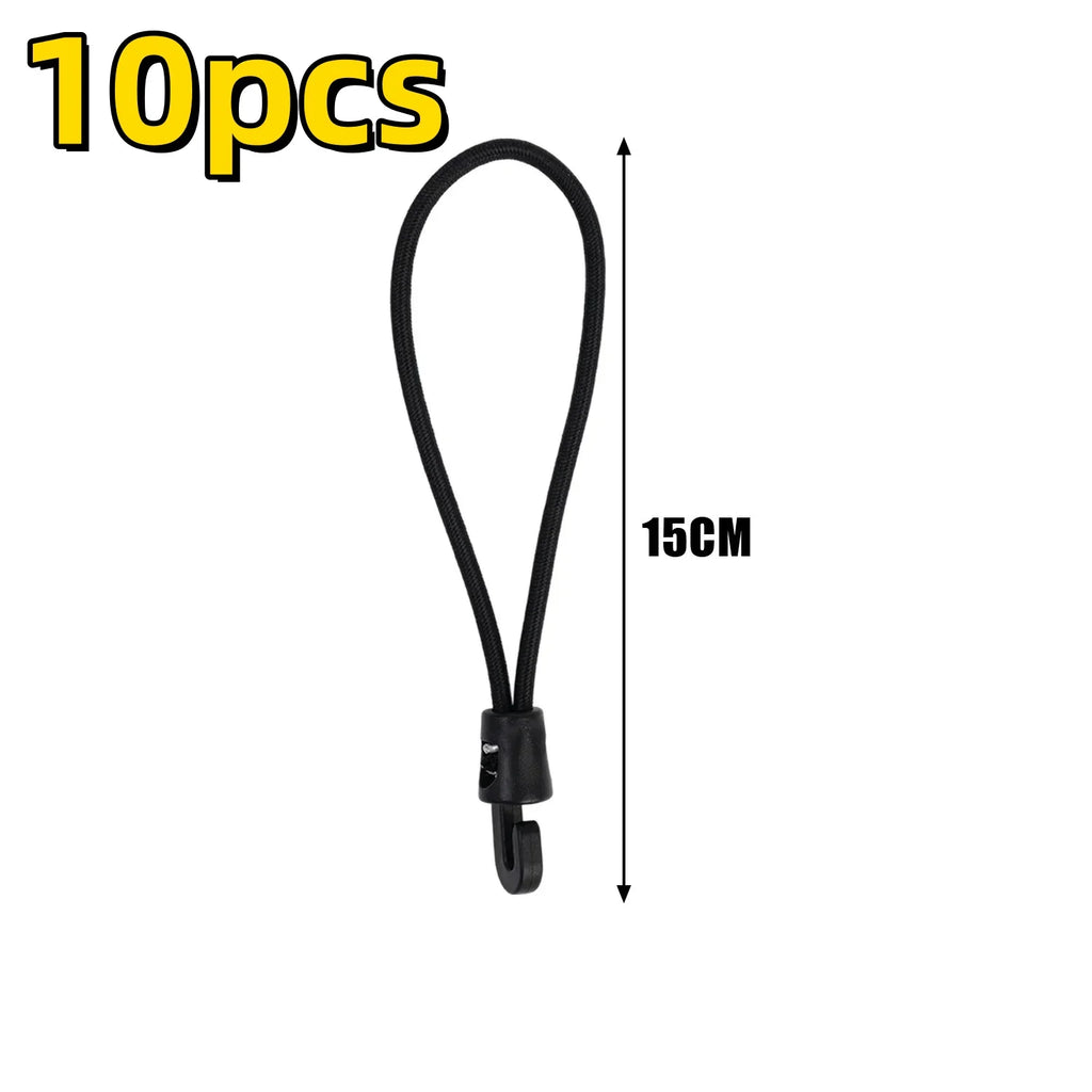 5/10/50Pcs Bungee Cord High Elasticity Expander with Hooks Rubber Tensioner for Camping Tarpaulin Luggage Strap Elastic Rope