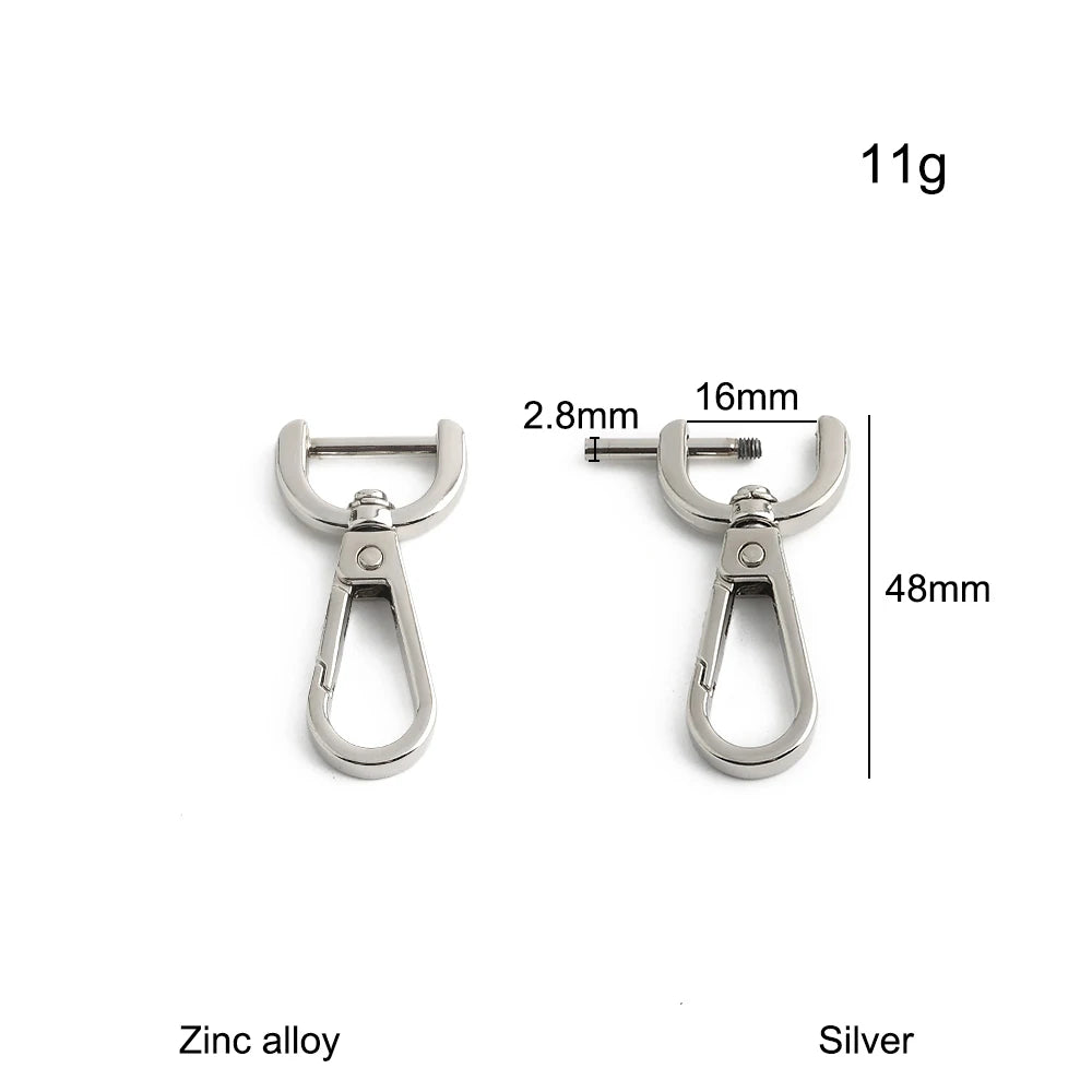 10/40/80PCS 15-20-25-32-38mm Detachable Snap Hook Swivel Clasp Rotating Buckle For Crossbody Bags Dog Collar Rope Accessories