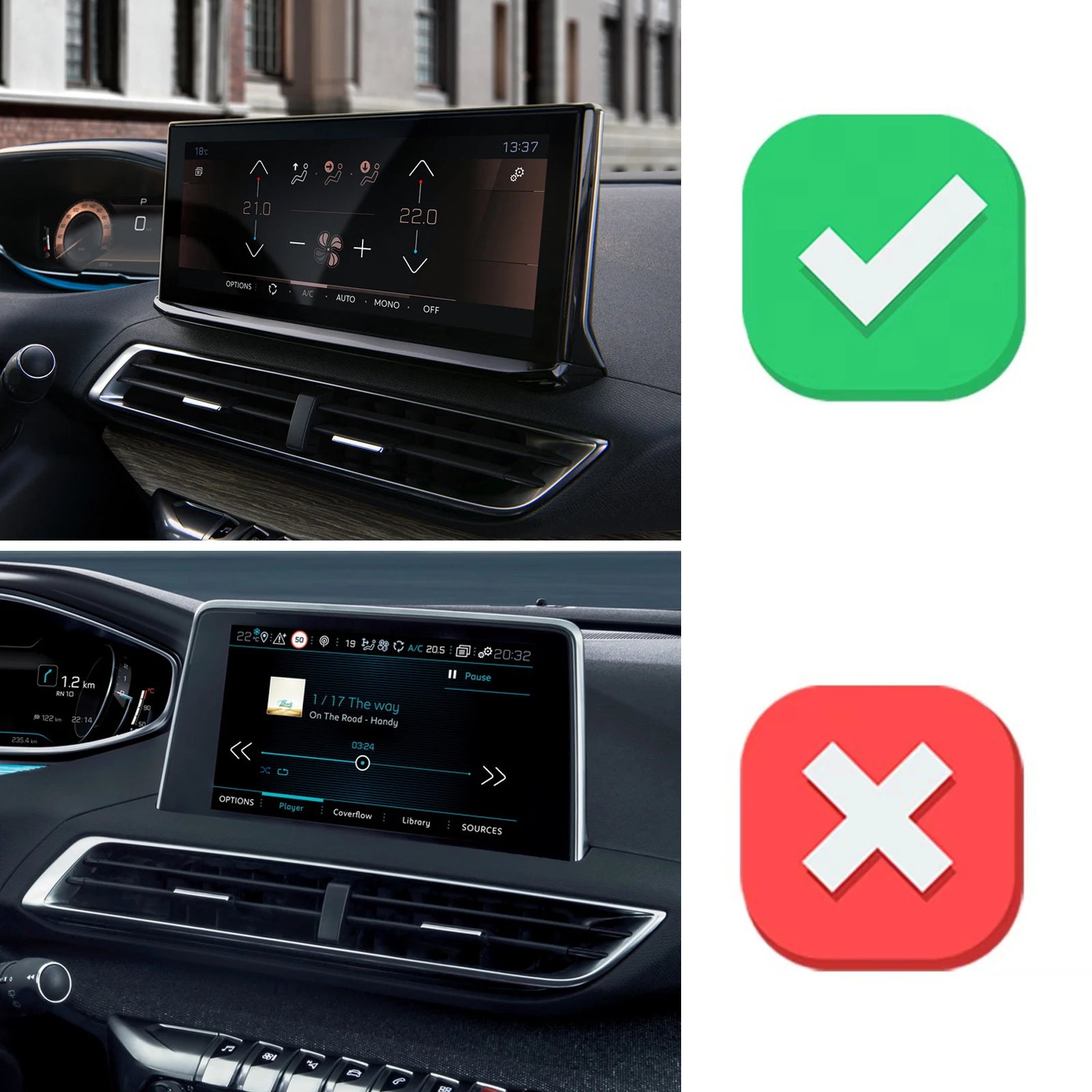 Car Phone Holder for Peugeot 3008 2021-2023 GPS Bracket Navigation Stand Auto Accessories