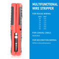 Multifunctional Wire Stripper & Cutter, Portable Pen Clip Design with Anti-Skid Handle for Electrical & Network Cables