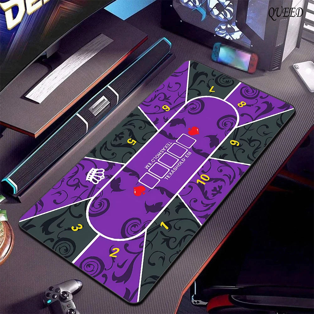 50x100cm Professional Poker Mat Texas Holdem Pokers Tablecloth Portable Rubber Waterproof Poker Table Cover Board Game Mat