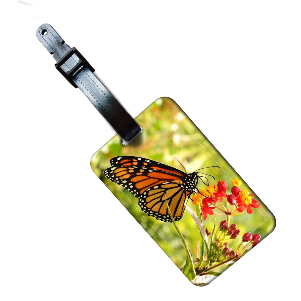 HOT SALE Butterfly Business Luggage Tag Suitcase Address Label Luggage Boarding Case Label Name ID Address Clip
