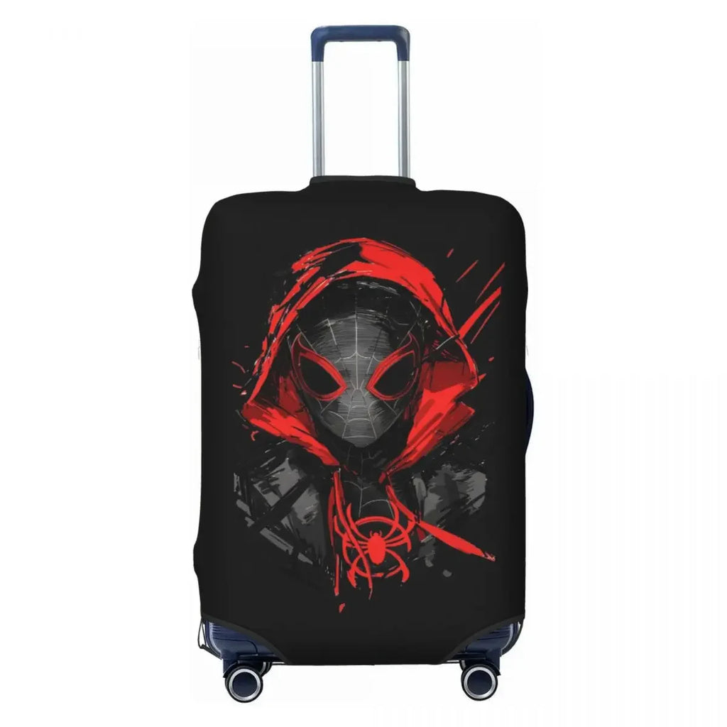 High Density Elastic Luggage Cover Spider Print Fits 18-32 Inch Suitcases Durable Dustproof Washable Anti-Scratch