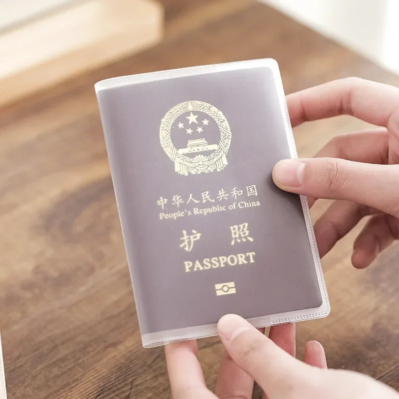 1-10PCS Travel Dirt Protection Passport Cover Wallet Purse PVC Transparent Women ID Business Credit Card Passport Bag Pouch