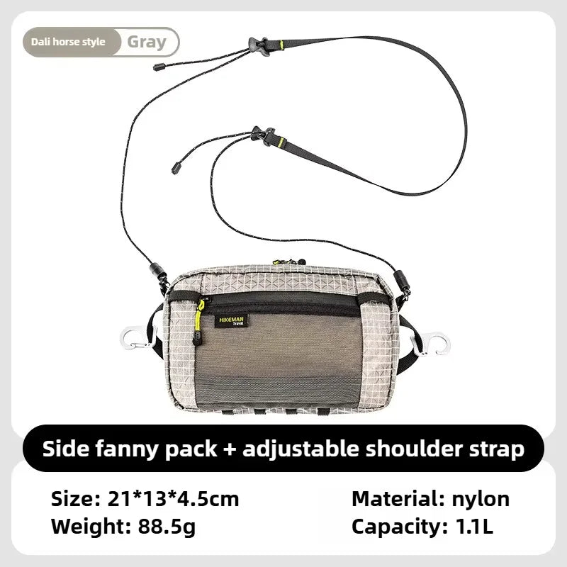 Fiber Waist Pack 1.1L Waterproof UrltraLight Multi Pocket for Cycling Running Hiking Camping Outdoor Sports Accessories