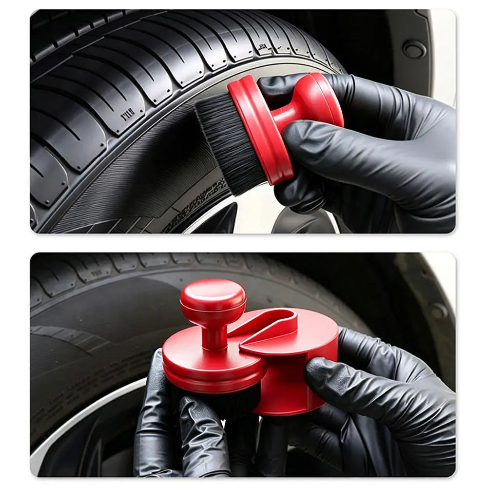 Detailing Brush For Car Tires Interior Wax Applicator  Dust Cleaner For Shine Larger Tires Car Accessories