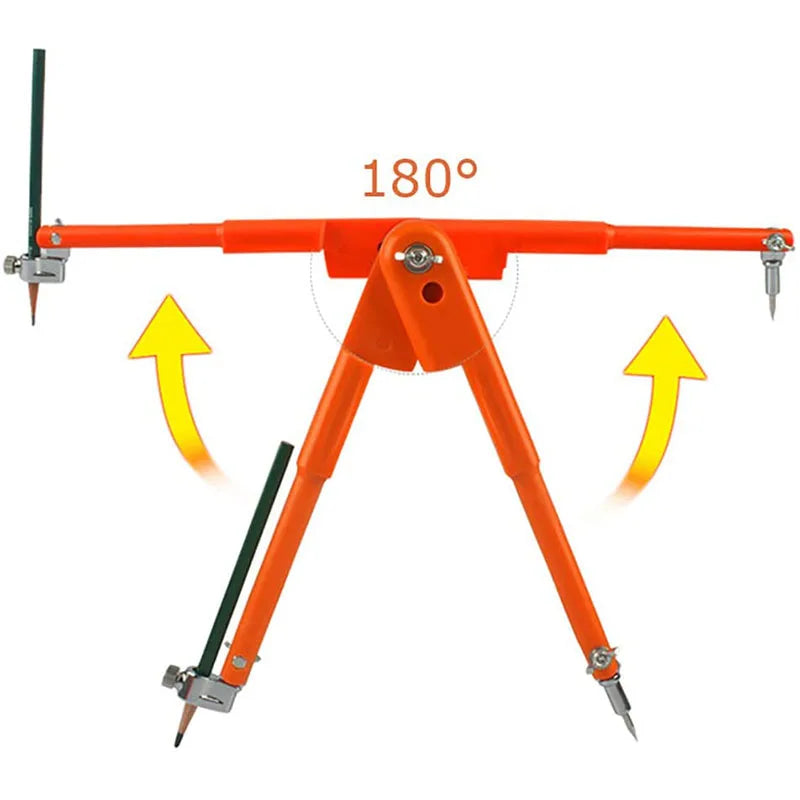 45 Steel Circular Marking Scribe Wood Working Drawing Compass Industry Tool Multi-function Circle Drawing Device 90 / 150cm