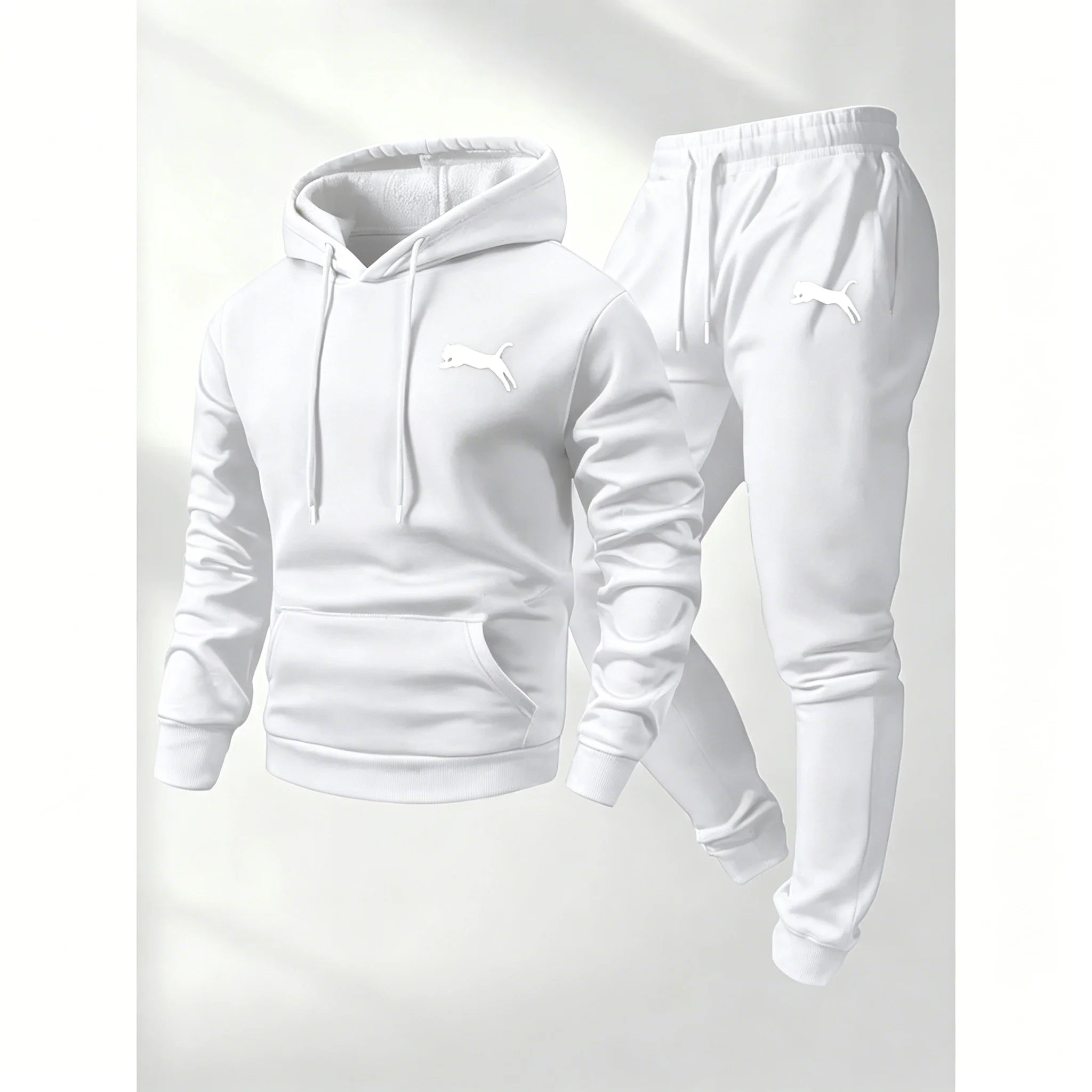 2026 Hot Selling Men's Hooded Sweatshirt & Pants Set Casual Tracksuit Streetwear Sportswear Fitness Jogger Outfit Two Piece Set