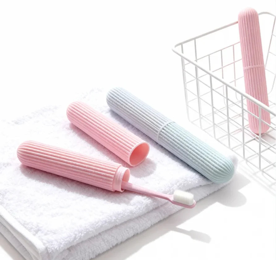 Travel Toothbrush Case Bathroom Supplies Portable Toothbrush Storage Box Outdoor Camping Accessories Dust-Proof Organization