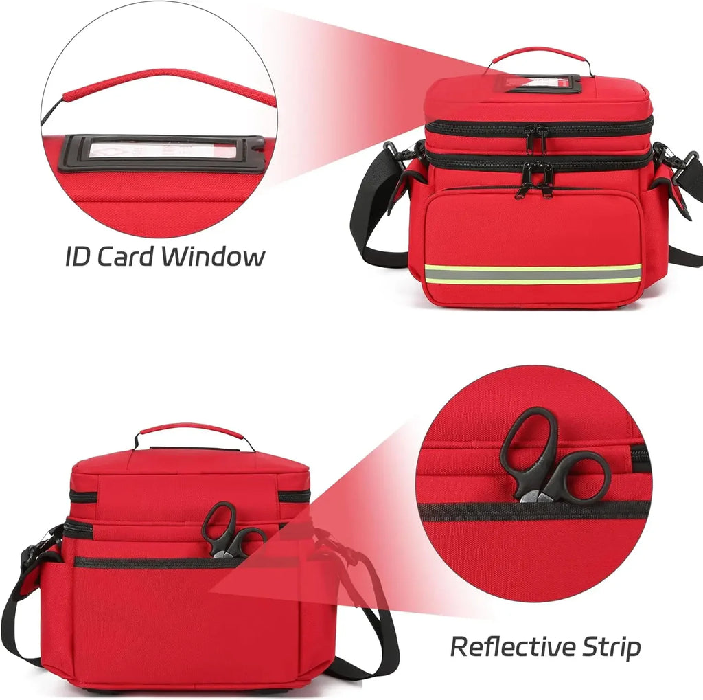 Empty First Aid Medical Bag Outdoor Emergency Rescue Large Capacity Bag Waterproof Reflective Oxford Multi-pocket Travel Bags
