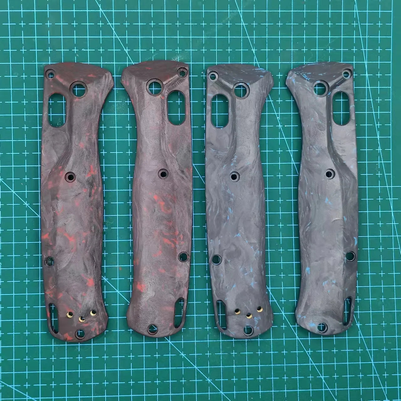 1 Pair Custom Made DIY Full 3K Carbon Fiber Material Knife Handle Scale For Benchmade Bugout 535 Knives Accessories