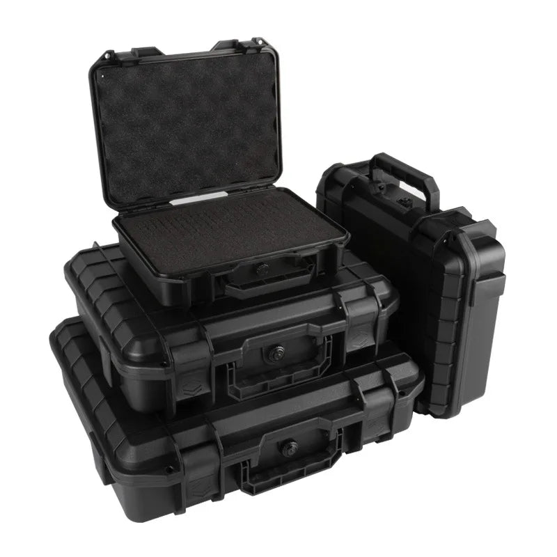 Waterproof Hard Shell Tool Box Pelican Style ABS Case for Mechanics Heavy Duty Equipment Storage Organizer with Lock Hard Shell