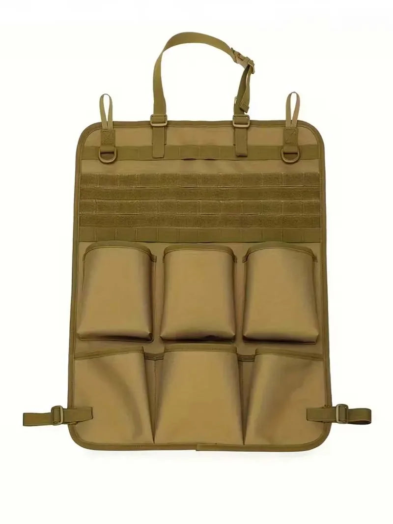 Car seat back storage bag, camping accessories wash bag with adjustable shoulder strap, outdoor camping cosmetic bag