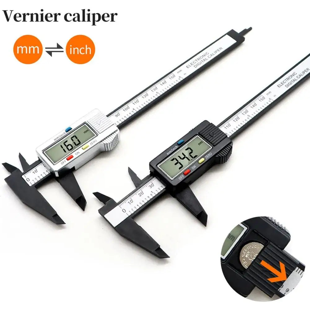 Electronic Digital Caliper Carbon Fiber Dial Vernier Caliper Gauge Micrometer Measuring Tool Digital Ruler