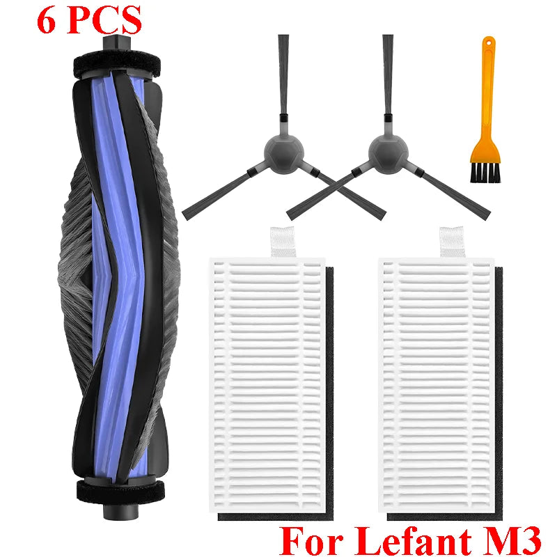 Accessories For ( Lefant M3 / M3 MAX / M3L ) HEPA Filters Robot Vacuum Cleaner Main Side Brush Mop Cloth Pads Dust Bags