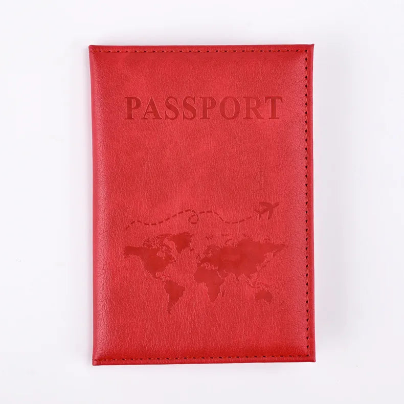 Women Men Letter Lover Passport Cover Men Women Travel Passport Case Leather Cute Passport Wallet Purse Girl Card Holder