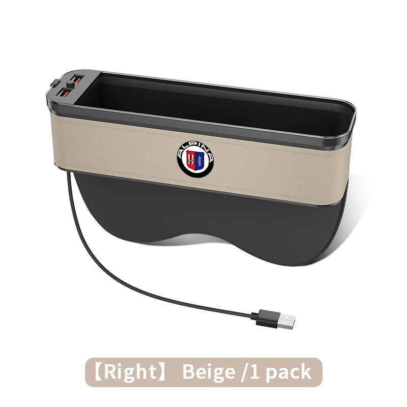 For ALPINA B3 B4 B5 B7 B8 D3 D4 D5 XD3 XD4 XB7 G05 G10 G20 G30 G60 G82 E60 E87 E92 F10 F20 F30 Car Seat Gap Festoon Storage Box