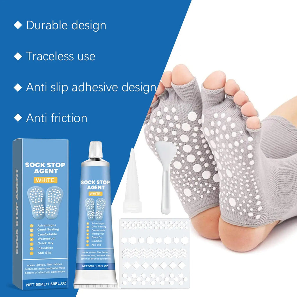 Quick-Drying Non-Slip Adhesive Transparent DIY Sock Stop Agent Waterproof Fabric Paint for Non-Slip Socks
