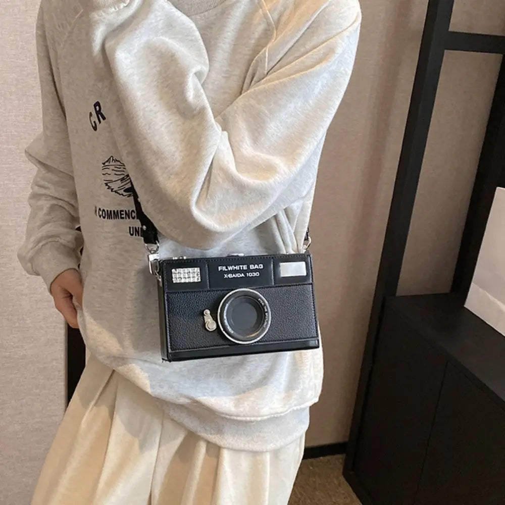 Elegant PU Camera Shoulder Bag Small Bag Shoulder Bag Funny Box Bag Crossbody Bag Large Capacity Wedding