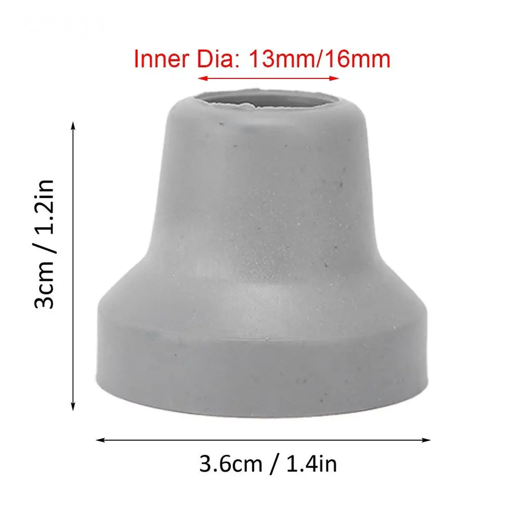 1Pcs 13mm/16mm Rubber Trekking Pole Foot Covers Outdoor Hiking Stick Feet Accessories Durable Non-slip Crutch Pads Replacement