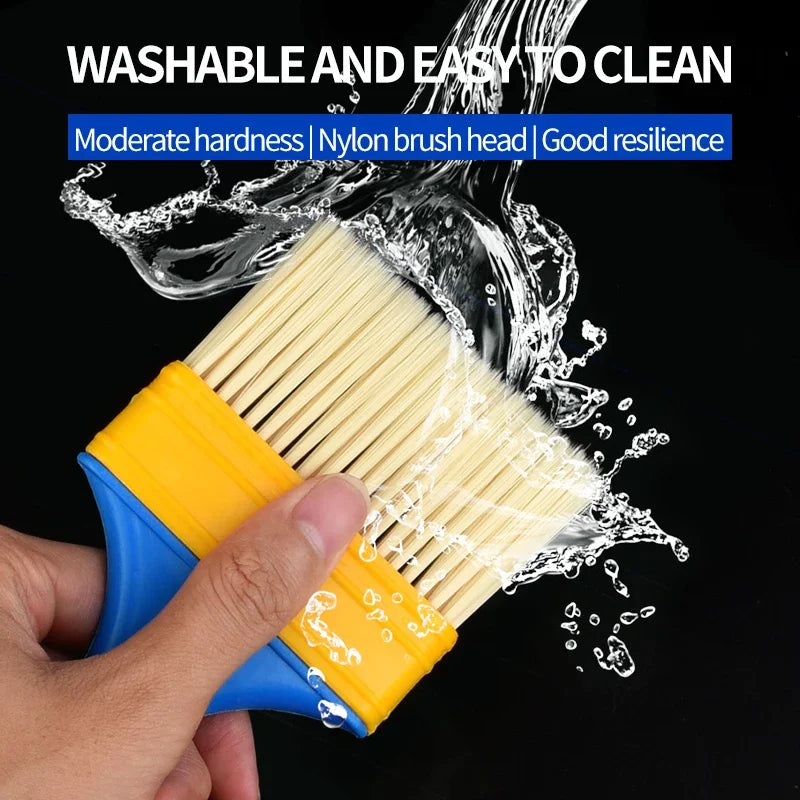 Multifunctional Paint Brush with Wooden Handle for Wall & Furniture Cleaning Nylon Bristle Barbecue Brush