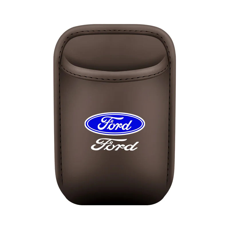 For Ford Mondeo Focus Explorer Escape Kuga Everest Bronco F-150 Ranger Transit Car Door Leather Cup Storage Box