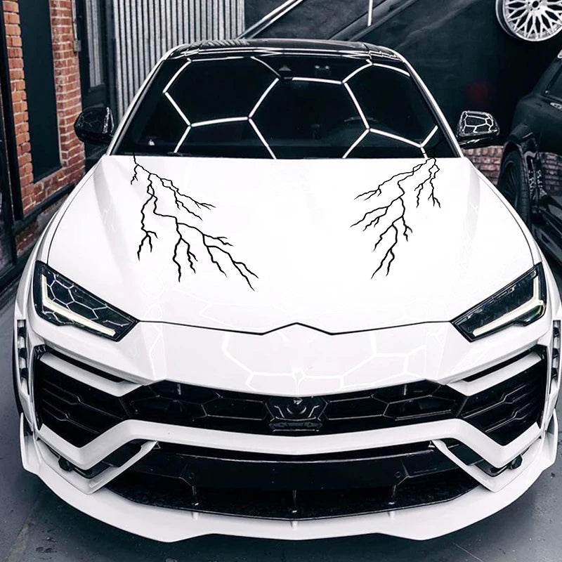 Lightning Car Hood Stickers for Refit Auto Bonnet Door Vehicle Body Styling for Bmw Mercedes Benz Volkswagen Audi Porsche Ford