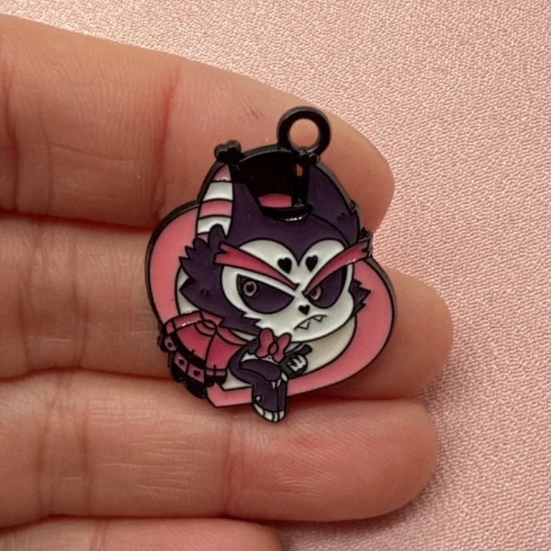 11pcs Cartoon Anime Pendant Alloy Drip Oil DIY Bag Phone Chain Pendant Bracelet Necklace Accessories