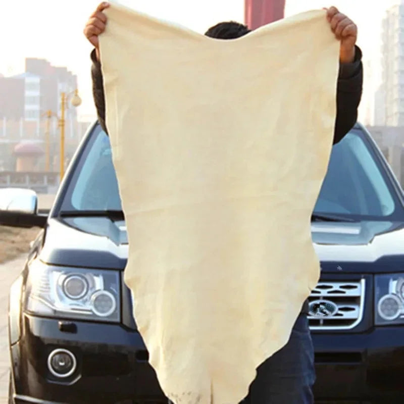 1/4pcs Natural Chamois Leather Car Washing Towels Cleaning Quick Dry For Bmw Accessories Genesis Tools Kit Gernick Washing Car