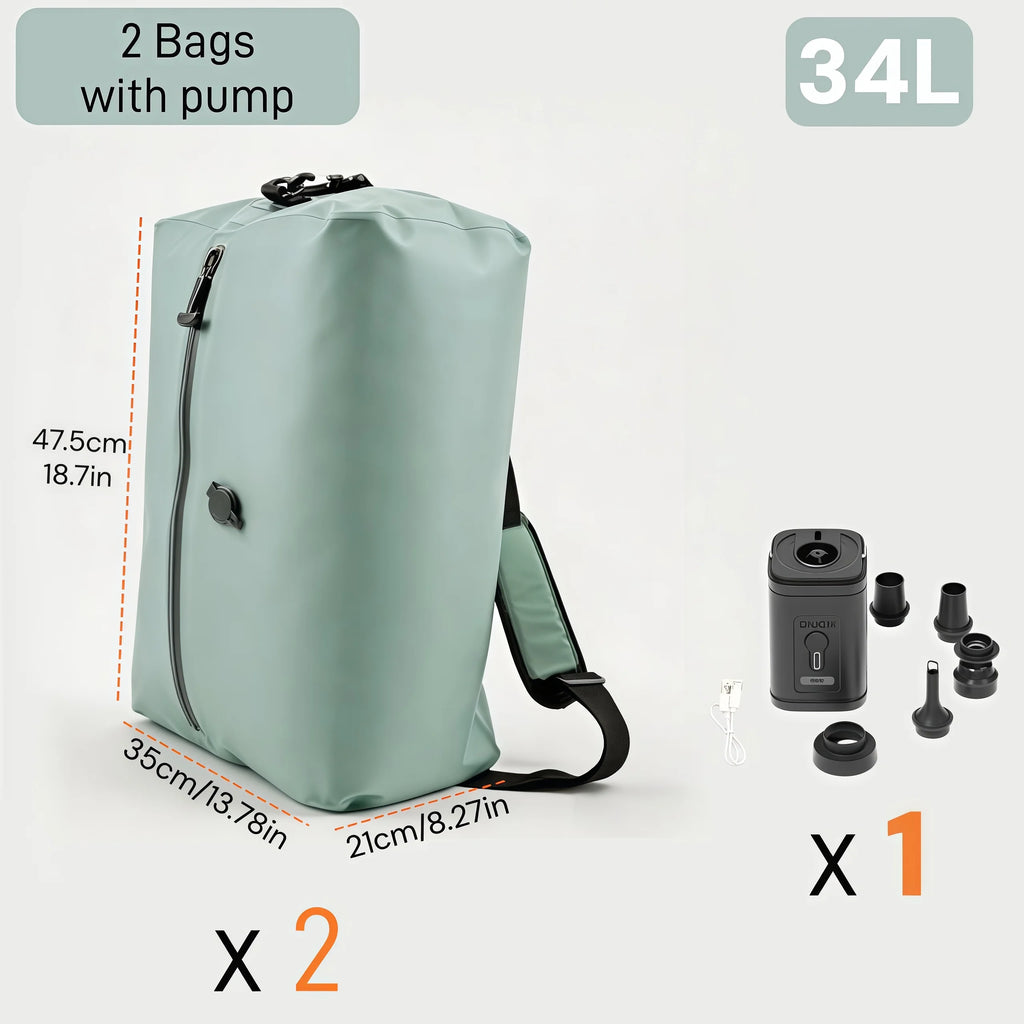 Organizers Storage Garment Bags Vacuum Compression Travel Set, USB Electric Pump 1200mAh Reusable Closet Wardrobe Space Saver