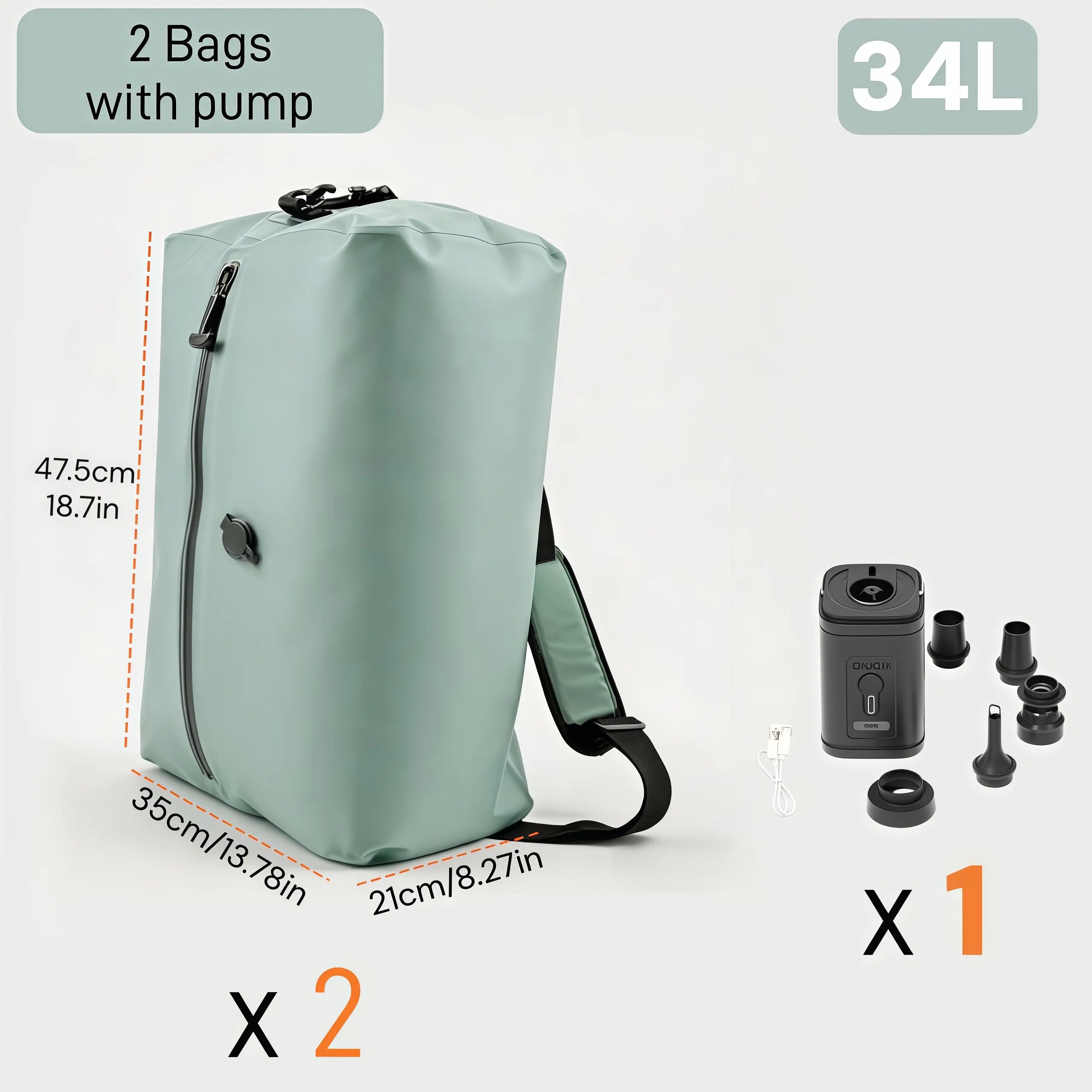 Organizers Storage Garment Bags Vacuum Compression Travel Set, USB Electric Pump 1200mAh Reusable Closet Wardrobe Space Saver