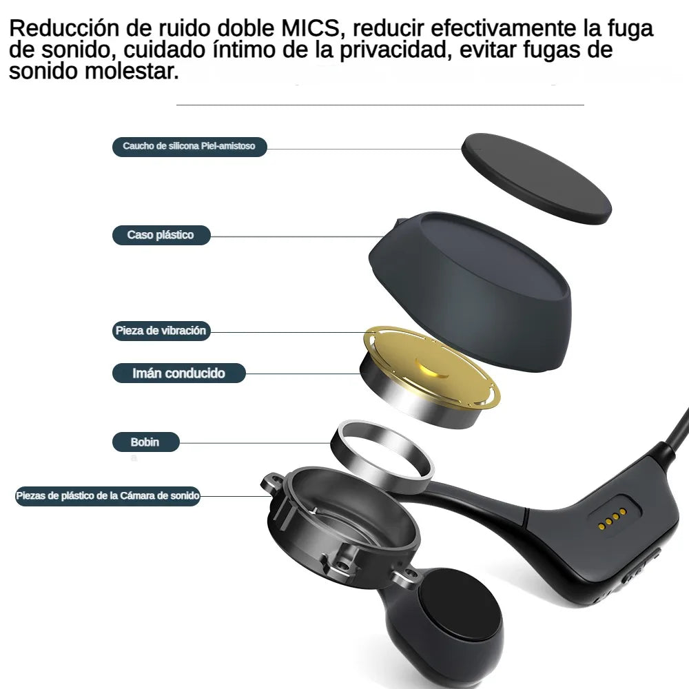 DG10 Professional Open Stereo Headphones with Noise Canceling Microphone Bone Conduction BT5.3 Business Style