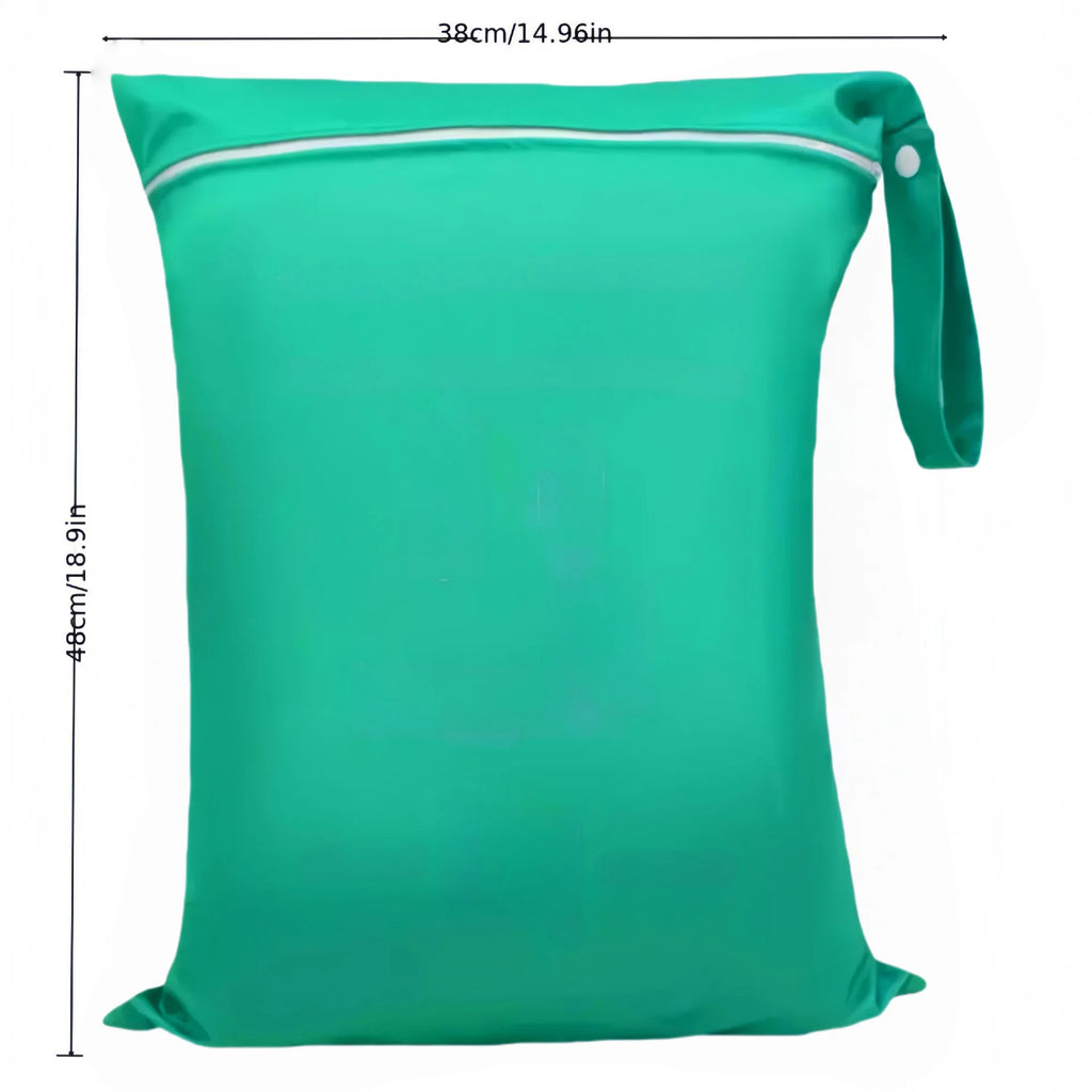 1pc Waterproof Travel Laundry Bag Wet Dry Organizer Pouch with Zipper Hanging Strap Portable Storage Bag