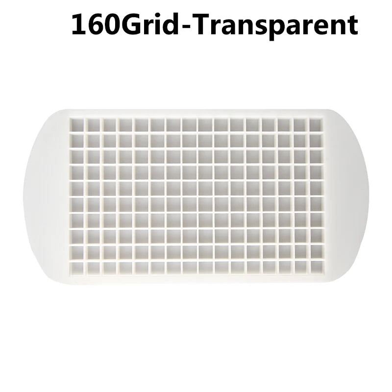 160 Grid Mini Silicone Ice Tray Ice Cubes Foldable Ice Mold Ice Breaker Ice Grid Tray Small Square Mold Ice Maker Silicone Mold